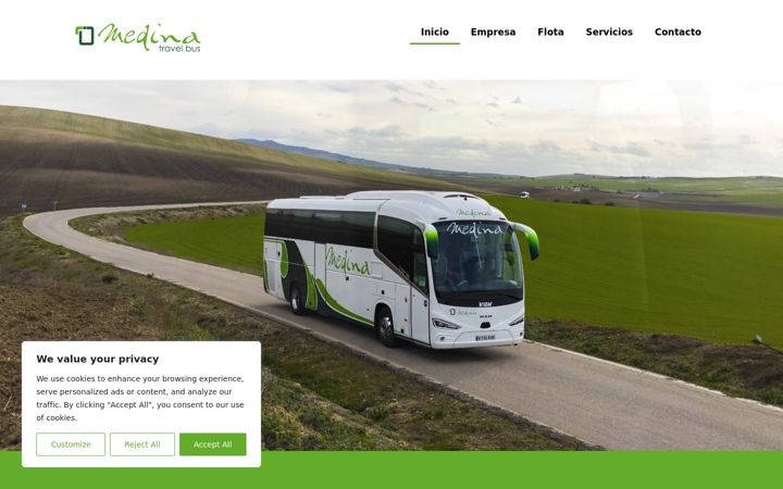 Screenshot of medinatravelbus.com