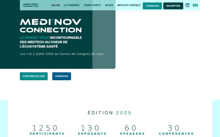 Screenshot of medinov-connection.com