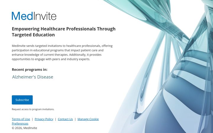 Screenshot of medinvite.com