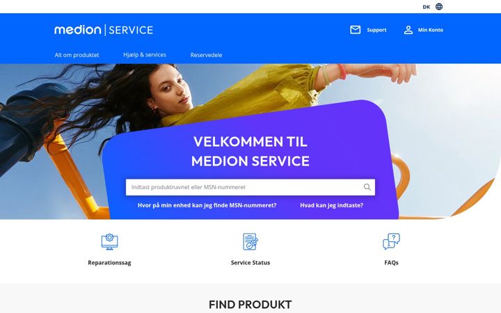 Zrzut ekranu medion.com
