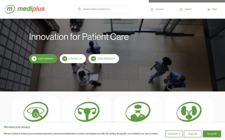 Screenshot of mediplusuk.com
