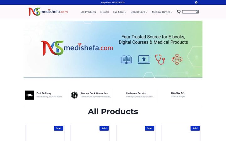 Screenshot of medishefa.com