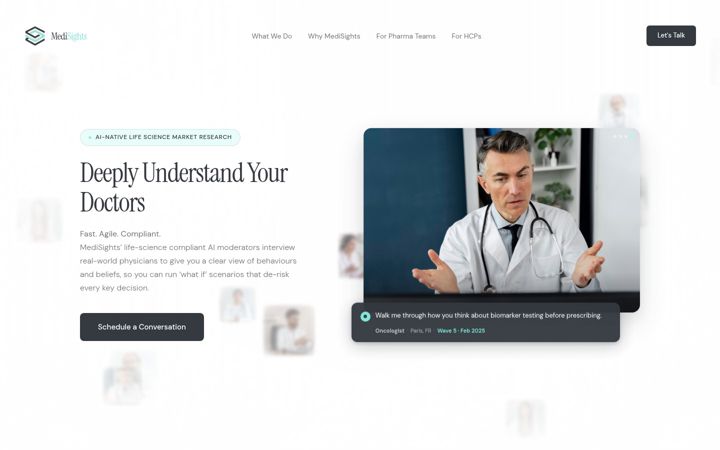 Screenshot of medisights.com