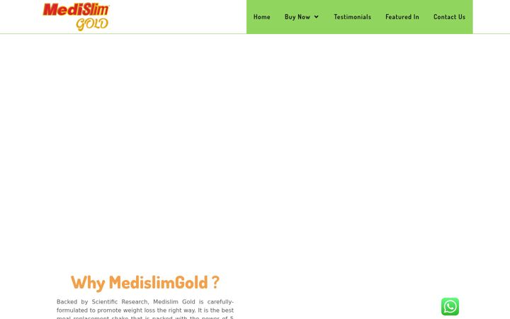 Screenshot of medislimgold.com
