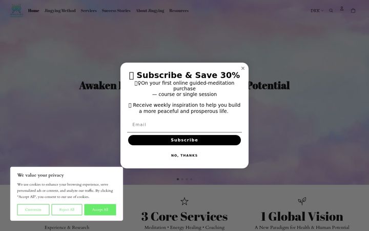Screenshot of meditateintoprosperity.com