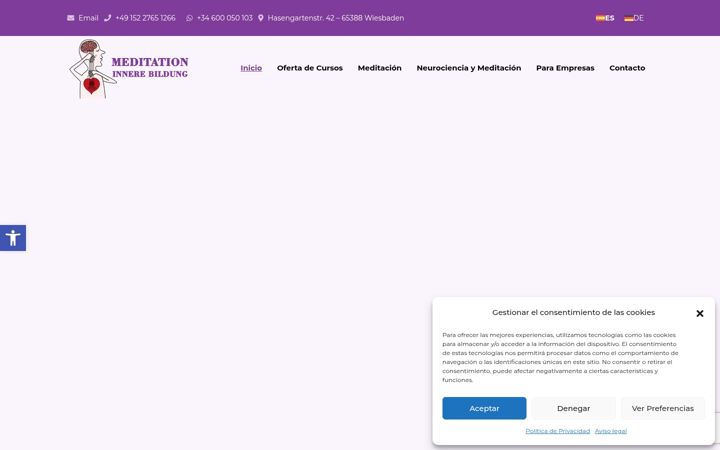 Screenshot of meditation-innerebildung.com