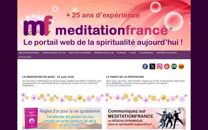 Screenshot of meditationfrance.com