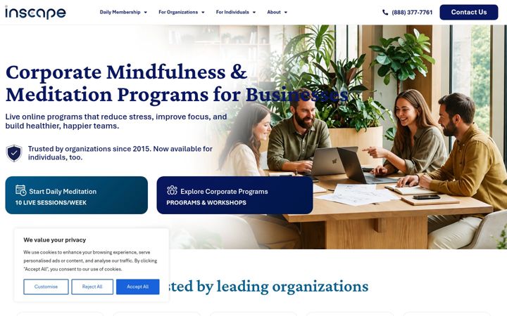Screenshot of meditationhouse.com