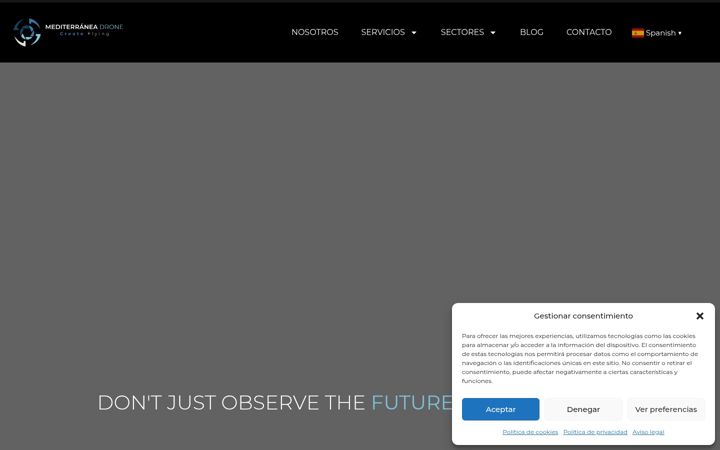 Screenshot of mediterraneadron.com