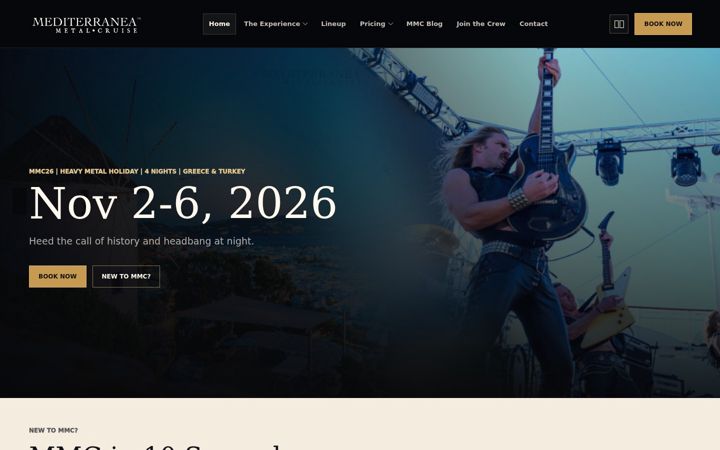 Screenshot of mediterraneametalcruise.com