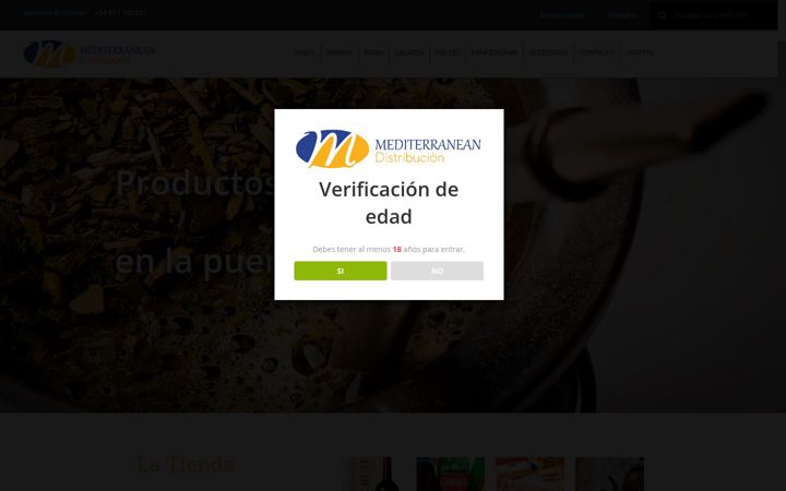 Screenshot of mediterraneandistribucion.com