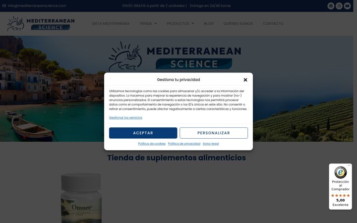 Screenshot of mediterraneanscience.com