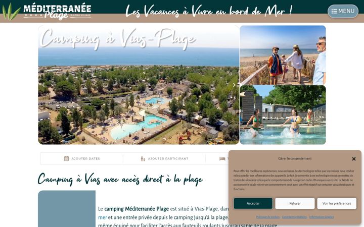 Screenshot of mediterranee-plage.com