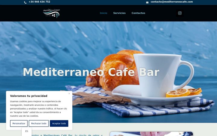 Screenshot of mediterraneocafe.com