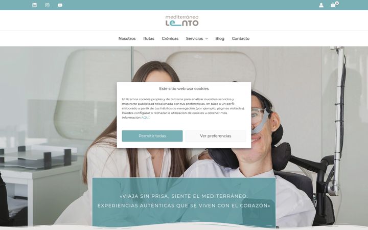 Screenshot of mediterraneolento.com