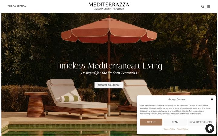 Screenshot of mediterrazza.com