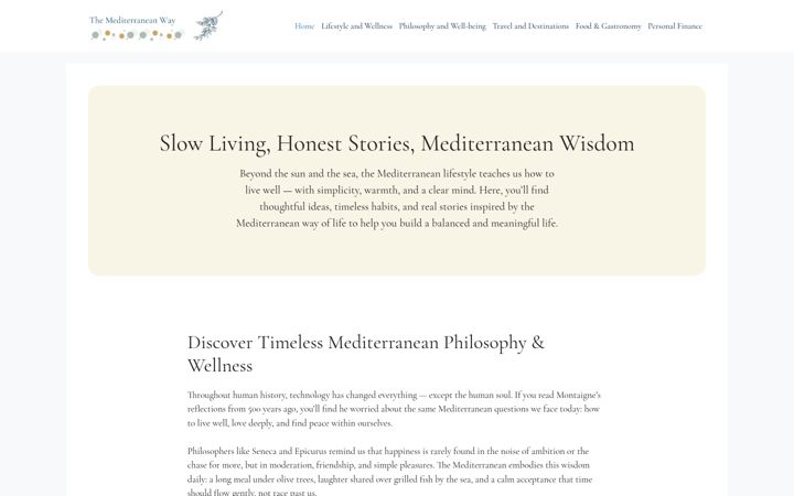 Screenshot of mediterreaneanwayof.com