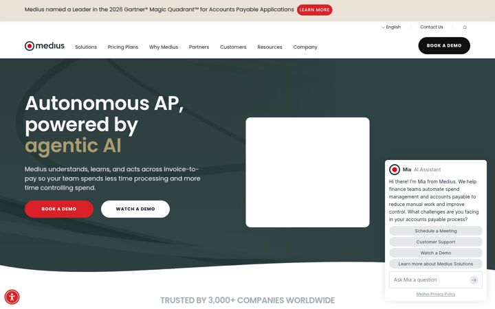 Screenshot of medius.com