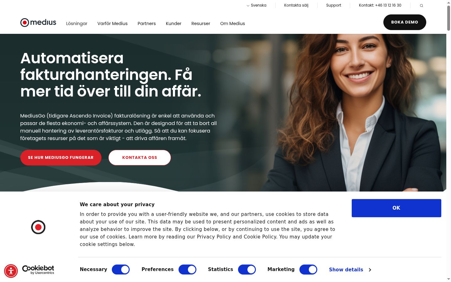 Sutikimo reklamjuostės, rodytos prieš bet kokią sąveiką, ekrano kopija