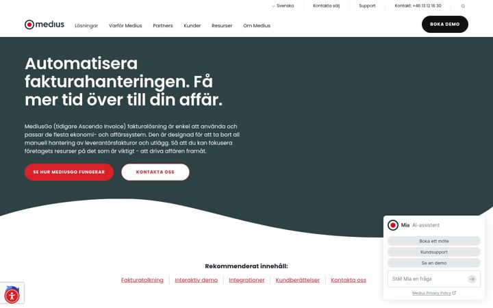 Screenshot of mediusgo.com