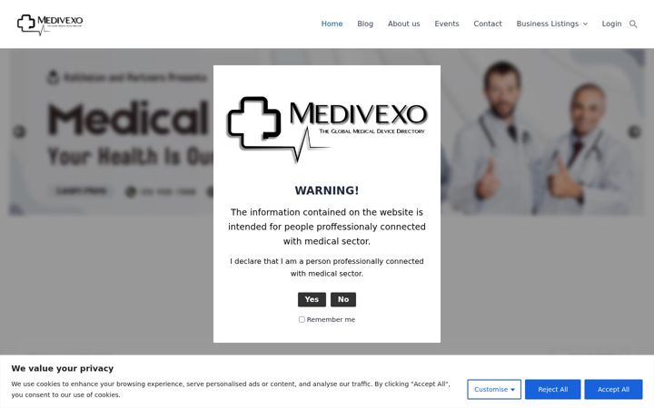 Screenshot of medivexo.com