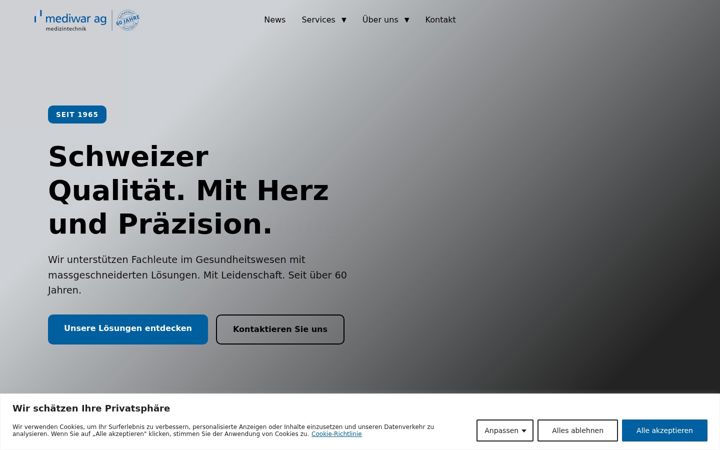 Captura de pantalla de mediwar.ch
