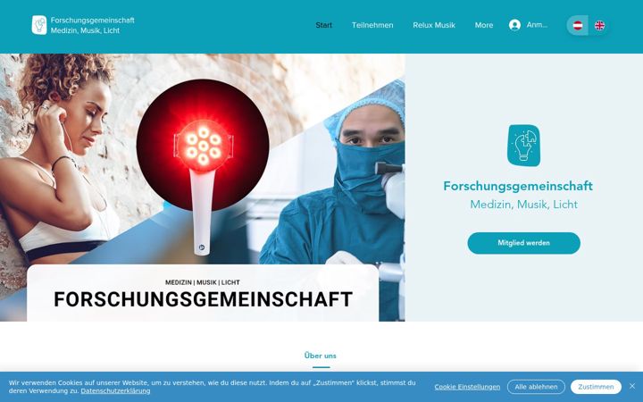 Screenshot of medizin-licht-musik.at