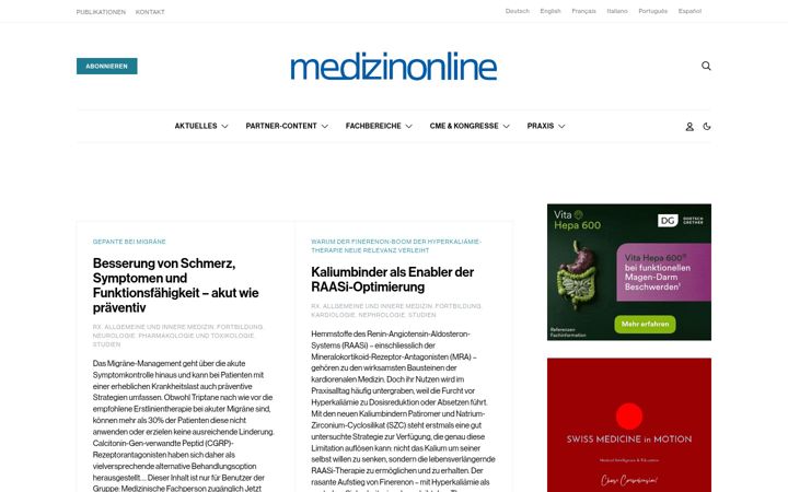 Screenshot of medizinonline.com