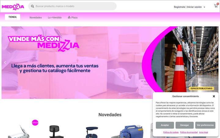 Screenshot of medizzia.com