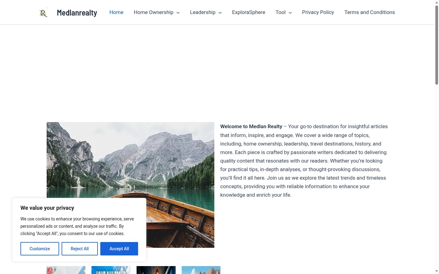 Screenshot del banner di consenso mostrato prima di qualsiasi interazione