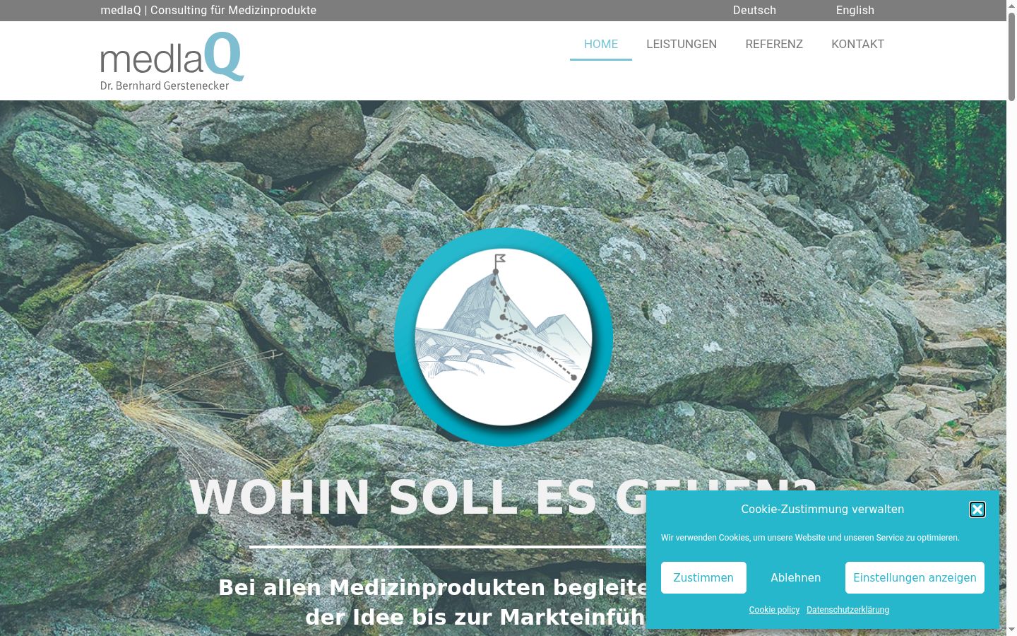 Screenshot del banner di consenso mostrato prima di qualsiasi interazione