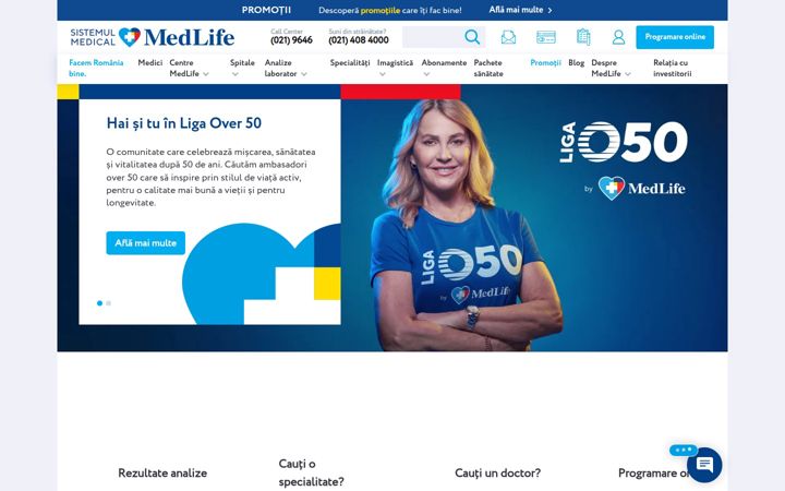 Screenshot of medlife.ro