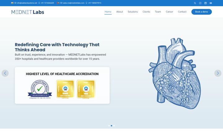 Екранна снимка на mednetlabs.com