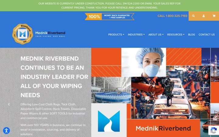 Screenshot of mednikriverbend.com