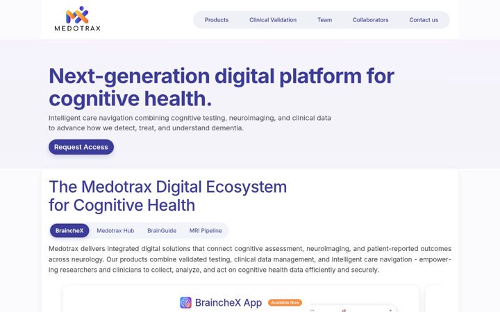Screenshot of medotrax.com
