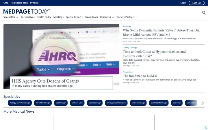 Screenshot di medpagetoday.net