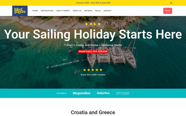 Screenshot of medsailors.com