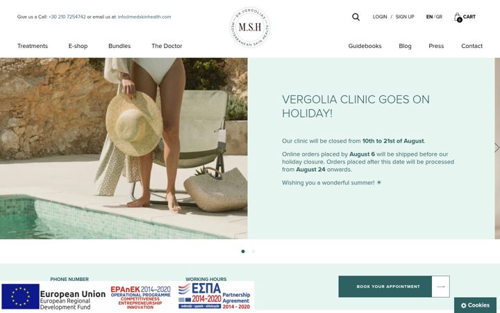Screenshot of medskinhealth.com