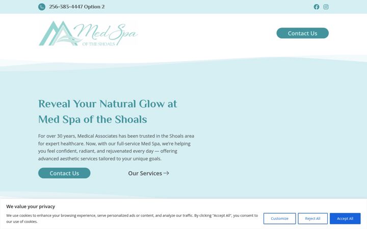 Screenshot of medspashoals.com