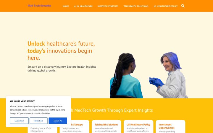 Screenshot of medtechgrowths.com