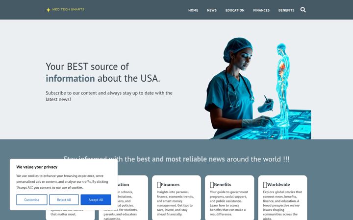 Screenshot of medtechsmarts.com