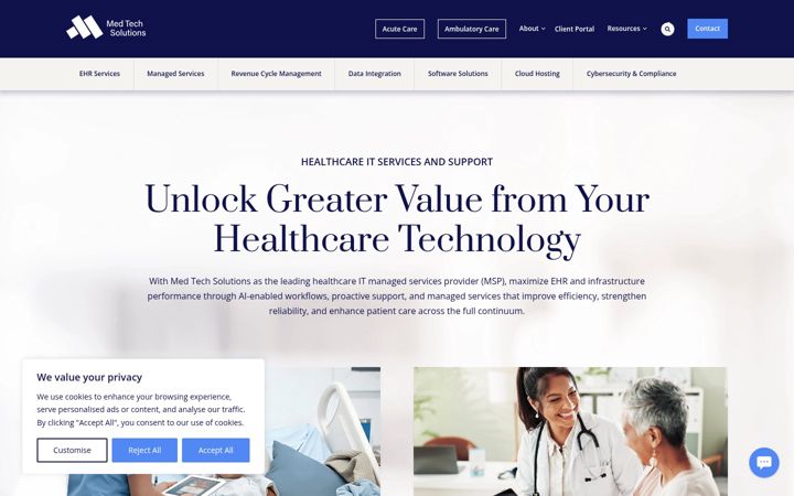 Screenshot of medtechsolutions.com