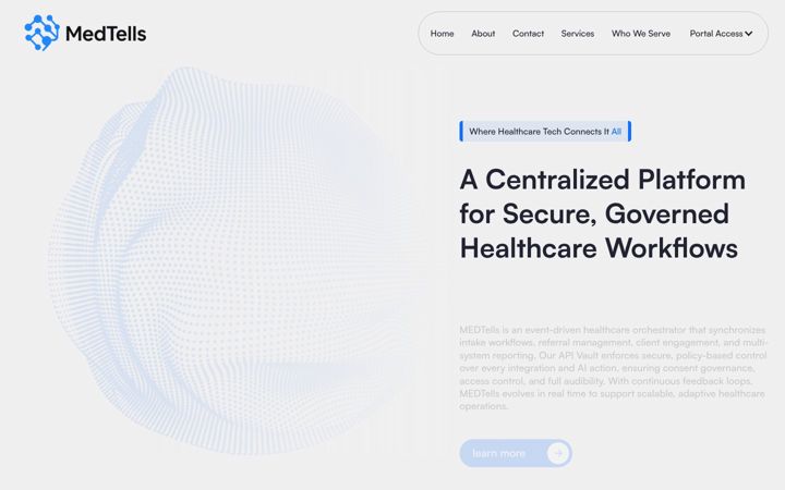 Screenshot of medtells.com