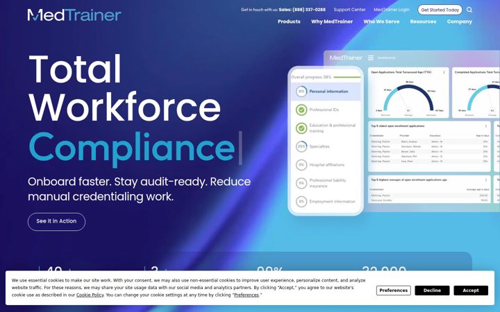 Screenshot stránky medtrainer.com