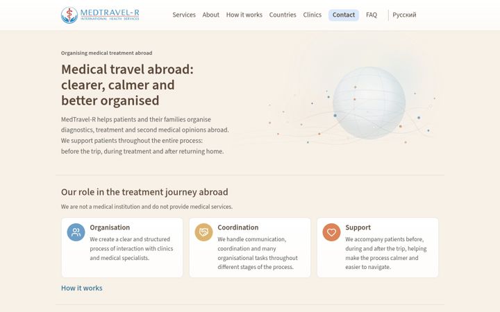 Screenshot of medtravel-r.com