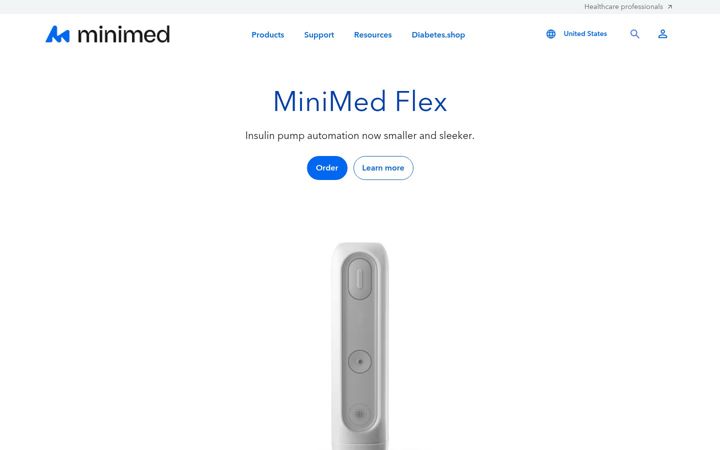 Screenshot of medtronicdiabetes.com