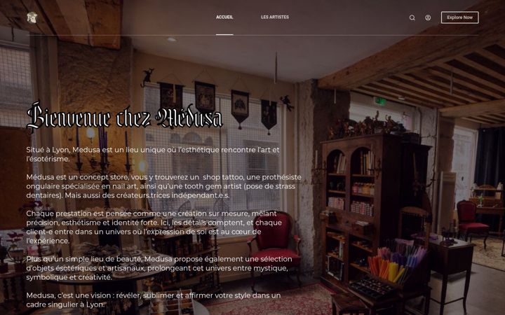 Screenshot of medusalyon.com