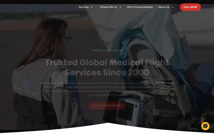 Screenshot of medwayair.com