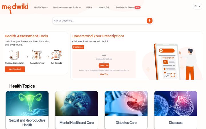 Screenshot of medwiki.co.in