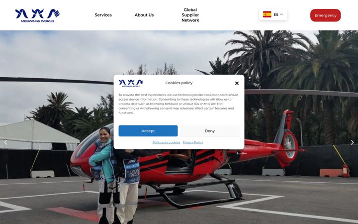 Screenshot of medwingsworld.com